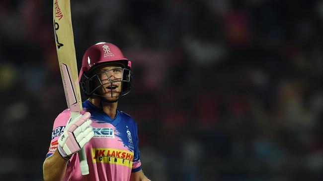 A fuming Jos Buttler reacts to the decision. Picture: Money Sharma / AFP) 