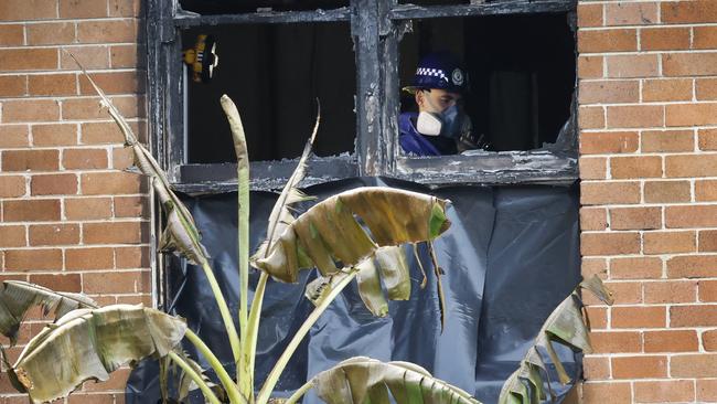 The gutted Lalor Park home in Sydney. Picture: Richard Dobson