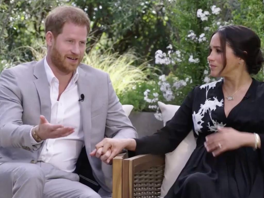 Harry didn’t hold back during the couple’s tell-all interview with Oprah Winfrey. Picture: CBS