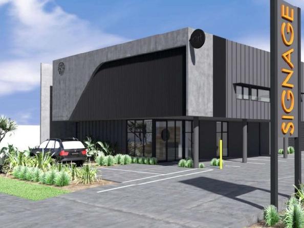 A golf simulator facility has been proposed for an industrial tenancy at Baringa. Photo: MRA Design