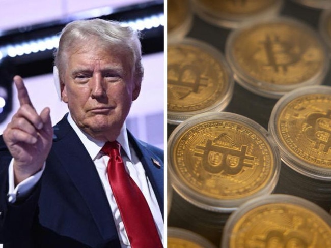 The Bitcoin price shot past its all-time high to $A114,173 on Wednesday, just as it looked like Mr Trump might win.