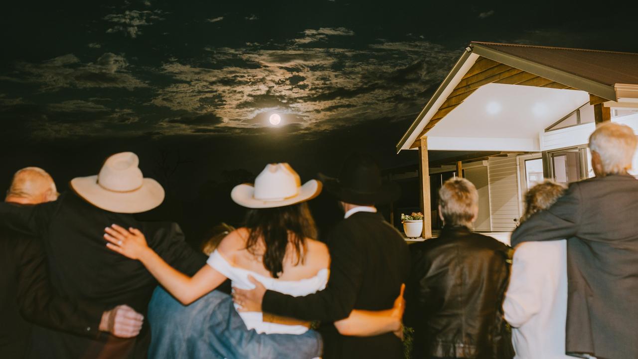 The wedding guests watching Hunter’s Moon. Picture: Bec Smart Photography