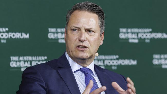 17th July 2024Costa Group Chief Executive Officer Marc Werner speaking at the Global Food Forum in Brisbane.Photo: Glenn Hunt / The Australian