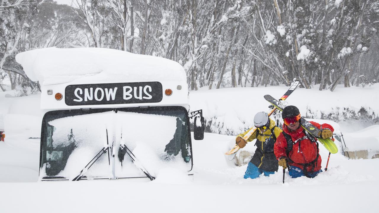 The Alps will get a fresh dumping of snow like Mt Hotham (above) and there’s even a warning of thundersnow. Picture: Dylan Robinson