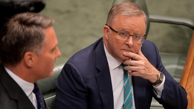 Anthony Albanese with Richard Marles. Picture: Getty Images.