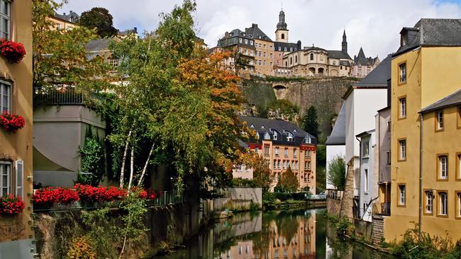 Luxembourg old town, built on the sheer cliffs of the Bock.
