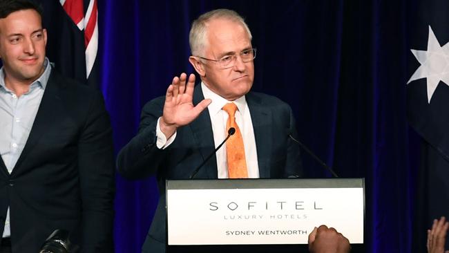 Many are questioning Malcolm Turnbull’s future after an extraordinary election. Picture: AFP PHOTO/William West