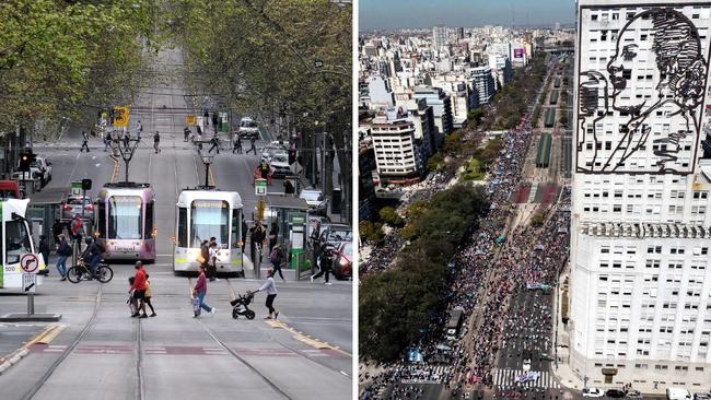 melb and argentina compared lockdowns