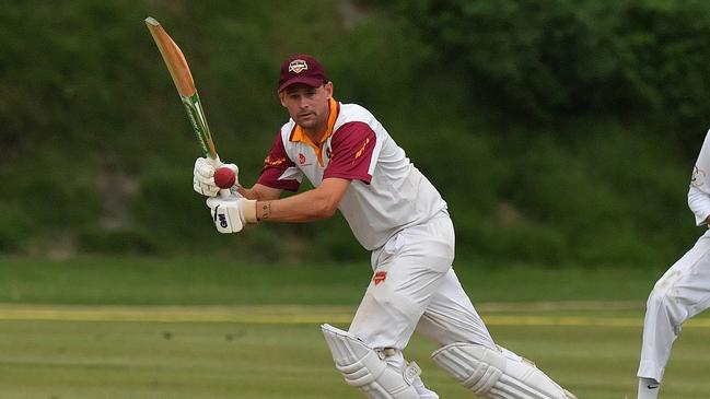 Tewantin/Noosa’s Jarrod Officer is on track to pass a career 6000 runs. Picture: John McCutcheon