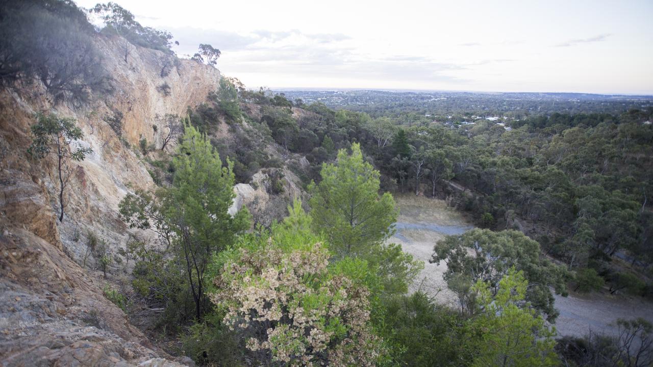 Anstey Hill Conservation Park- Park Cliff. Picture: Department of Environment and Water