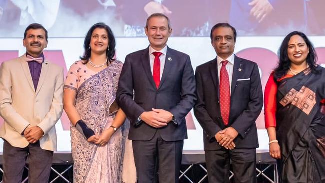 WA Premier Roger Cook attends the Australian Indian Medical Association WA’s 2024 Gala Dinner. Picture: AIMAWA