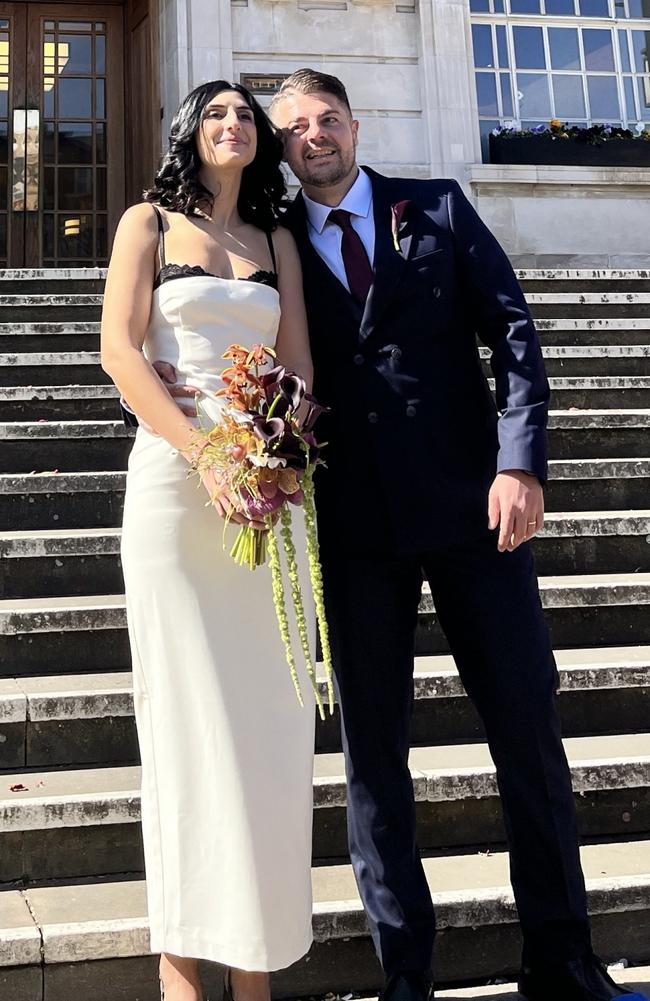 Basak and husband Goksu, getting married. Picture: SWNS