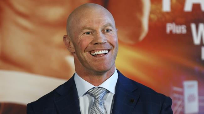 Barry Hall in Melbourne on Wednesday ahead of Friday night’s fight. Picture: Getty Images