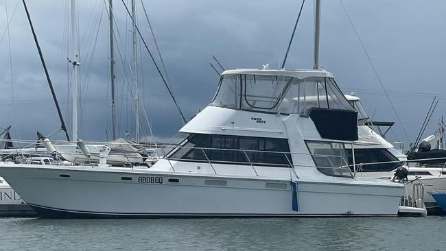 True Grit is docked at the Hervey Bay marina and will be subject to a seizure application by the Australian Federal Police.