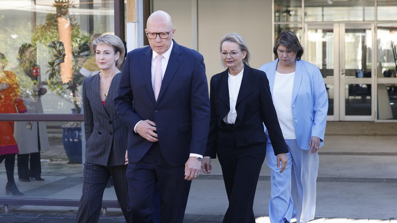 Peter Dutton has again refused to explain why he hasn’t visited any of the sites of the Coalition’s proposed nuclear reactors. Picture: Richard Dobson / Newswire