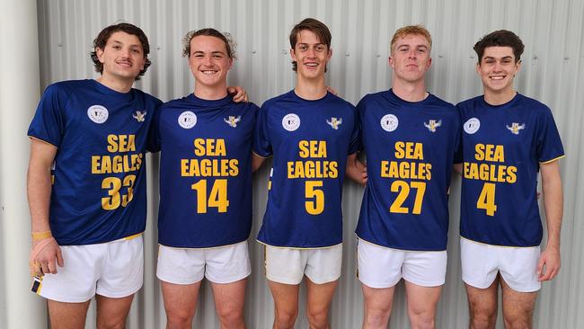 Jordan Bertacco, Archie Terlich, Jobe Scapin and Harry Butcher all played for the Sea Eagles against Koo Wee Rup this year.