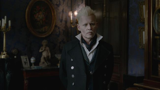 Johnny Depp in a scene from the movie Fantastic Beasts: The Crimes of Grindelwald. Picture: Warner Bros/Roadshow Pictures.