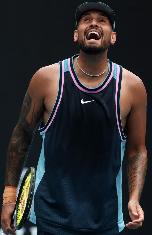 Nick Kyrgios says he will feed off the energy of a parochial Melbourne Park crowd. Picture: Mark Stewart