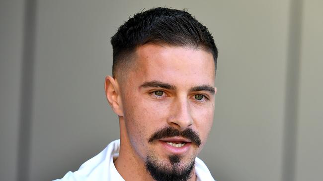 BRISBANE, AUSTRALIA - NewsWire Photos SEPTEMBER 19, 2022:  Socceroos player Jamie Maclaren in Brisbane.Picture: NCA NewsWire / John Gass