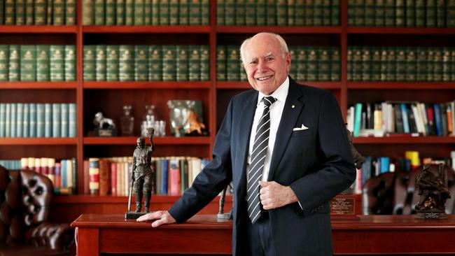 John Howard in his Sydney office. Picture: Jane Dempster