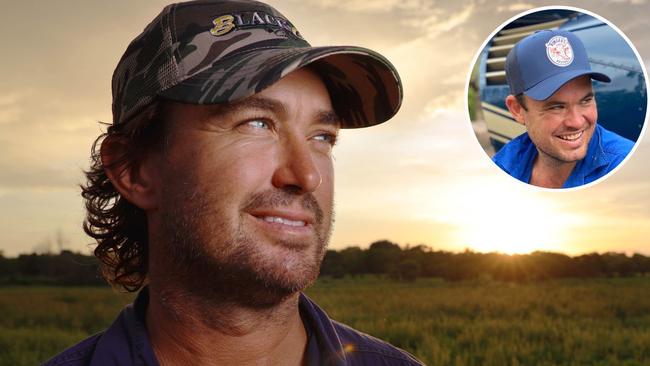 Outback Wrangler star Matt Wright with, inset, Chris 'Willow' Wilson. Picture: NT News