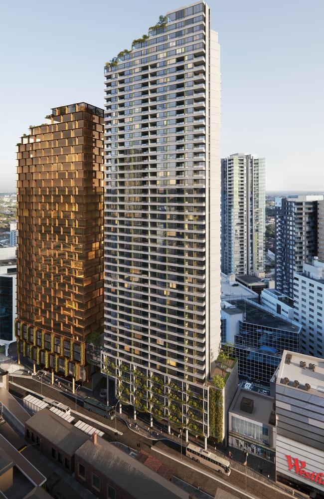 A dual-apartment complex proposed for 204-205 Fitzwilliam St, Parramatta.