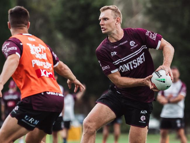 Tom Trbojevic holds the key for the Sea Eagles. Picture: Alfred Naupoto (Manly Media)