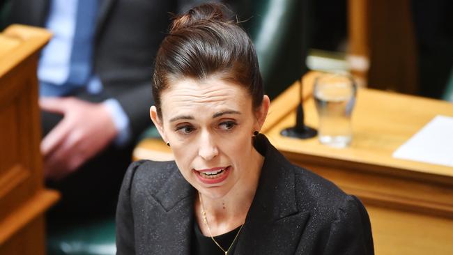 Prime Minister Jacinda Ardern speaks to the house at Parliament in Wellington, New Zealand. Picture: Mark Tantrum/Getty Images