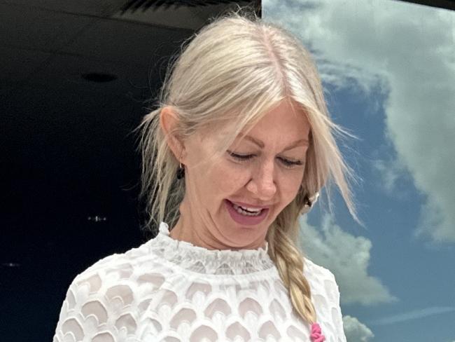 Joanne Lee Hatch (left) leaving Maroochydore Magistrates Court with her lawyer Jacob Pruden (right) on February 12, 2025. Picture: Sam Turner