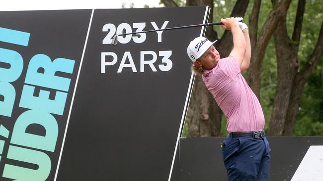 Cameron Smith lost a playoff to Dustin Johnson. Picture: Ian Maule/Getty Images/AFP