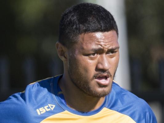 Parramatta Eels rookie forward Stefano Utoikamanu at training. Picture: Benjamin CuevasWarning: Not to be used before use in The Daily Telegraph's rookies spread