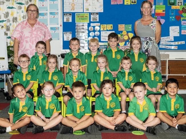 Proserpine State School Prep PML Back row: Lucas, Arlo, Max, Wyatt, Mira Middle row: Nate, Hazel, Maycen, Sunday, Corbin, Emilee Front row: Maggie, Hallie, Sonny, Stevie, Bobby, Jasper Teacher: Miss Little, Teacher Aide: Miss Fleur Picture: Michaela Harlow.