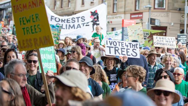 March in March protests in Hobart on Sunday 23rd March 2025 Picture: Linda Higginson