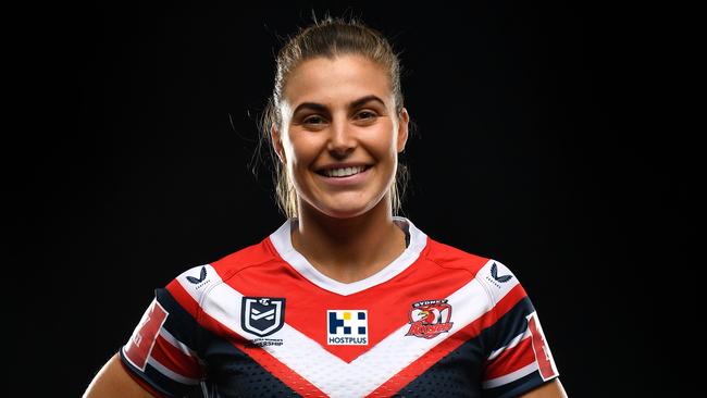 NRLW star Jessica Sergis has joined the Fox Sports’ family. Picture: Roosters Digital