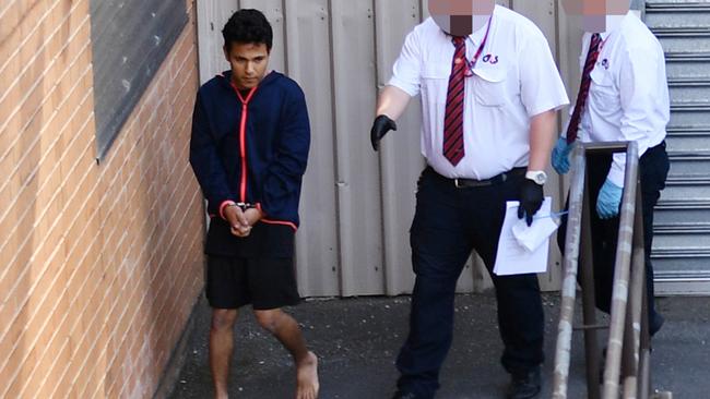 Numan Mohammed following his arrest. Picture: AAP/David Mariuz.