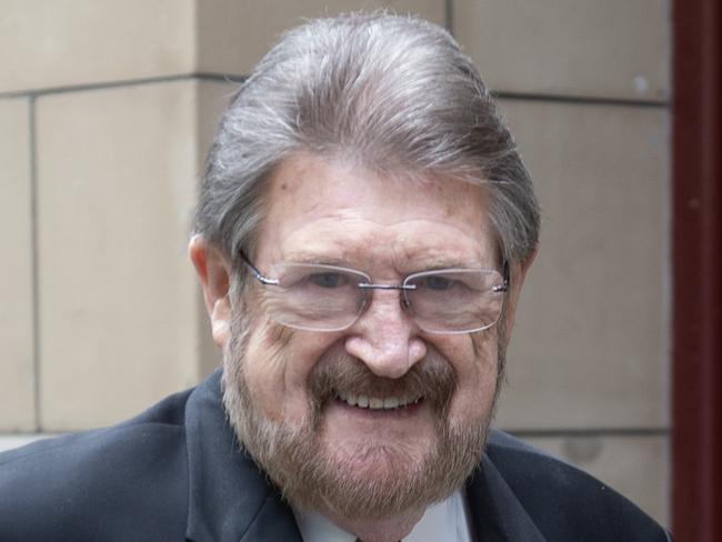 MELBOURNE AUSTRALIA - Derryn Hinch leaves the Supreme Court after giving evidence in a child sexual abuse case. PICTURE : NCA Newswire / Nicki Connolly