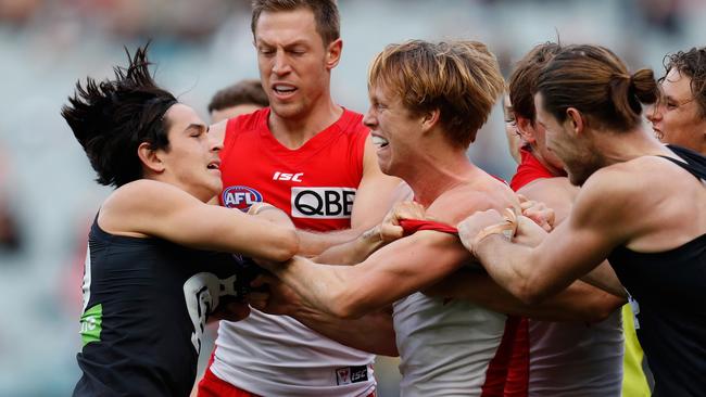 Carlton’s Round 6 assault on Callum Mills was a turning point. Picture: Getty Images