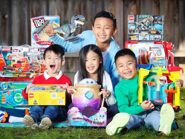 SMARTdaily: Top Christmas toys for 2022. Many retailers are offering big sales on toys ahead of Christmas 2022. And it's helping ease the cost of living for families.  L-R Lincoln 3, Sophie 6, Nathan 6 at the back Daniel 8 at a home in Rowville. Picture Rebecca Michael.