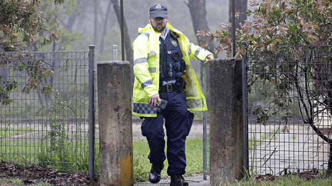 Police during the search for the missing canyoners. Picture: Adam Yip