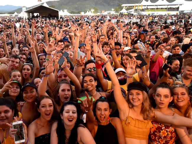 BEST PICTURES 2019 EVAN MORGAN. Townsville Groovin the Moo Part of the crowd in front of the main stage. Picture: Evan Morgan