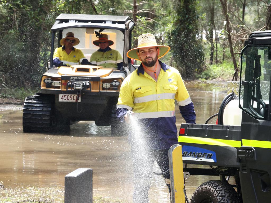 Mosquito control in Brisbane. Picture: Liam Kidston