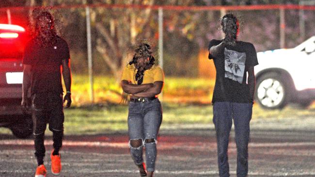 Scenes on the night of the violent clash at Zillmere. Picture: John Gass