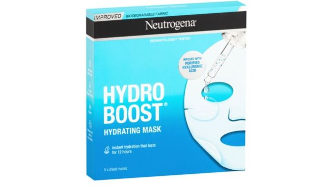 Neutrogena Hydro Boost Hyaluronic Acid Hydrating Face Sheet Mask 5 pack. Picture: Priceline