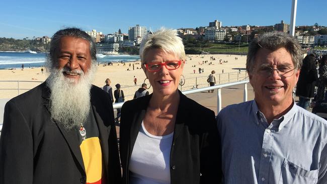 Greens candidates Dominic Wy Kanak, Elaine Keenan and George Copeland.