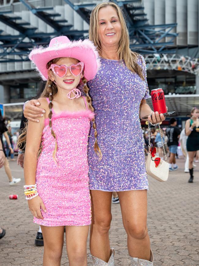 SYDNEY, AUSTRALIA - Daily Telegraph Photos February 26, 2024: Marie and Charlie at Taylor Swift's The Eras Tour concert held at Accor Stadium in Sydney. Picture: Christian Gilles