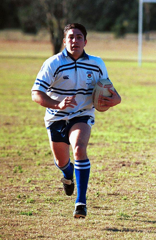 Christian Orsini at training in 1999. Picture: Jason Lindsay