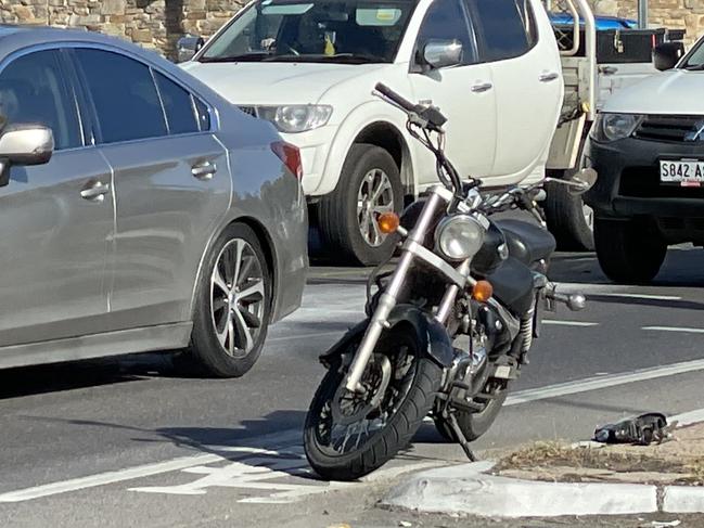 The scene of a crash in Glen Osmond, Adelaide, 31 July 2024. Dylan Hogarth