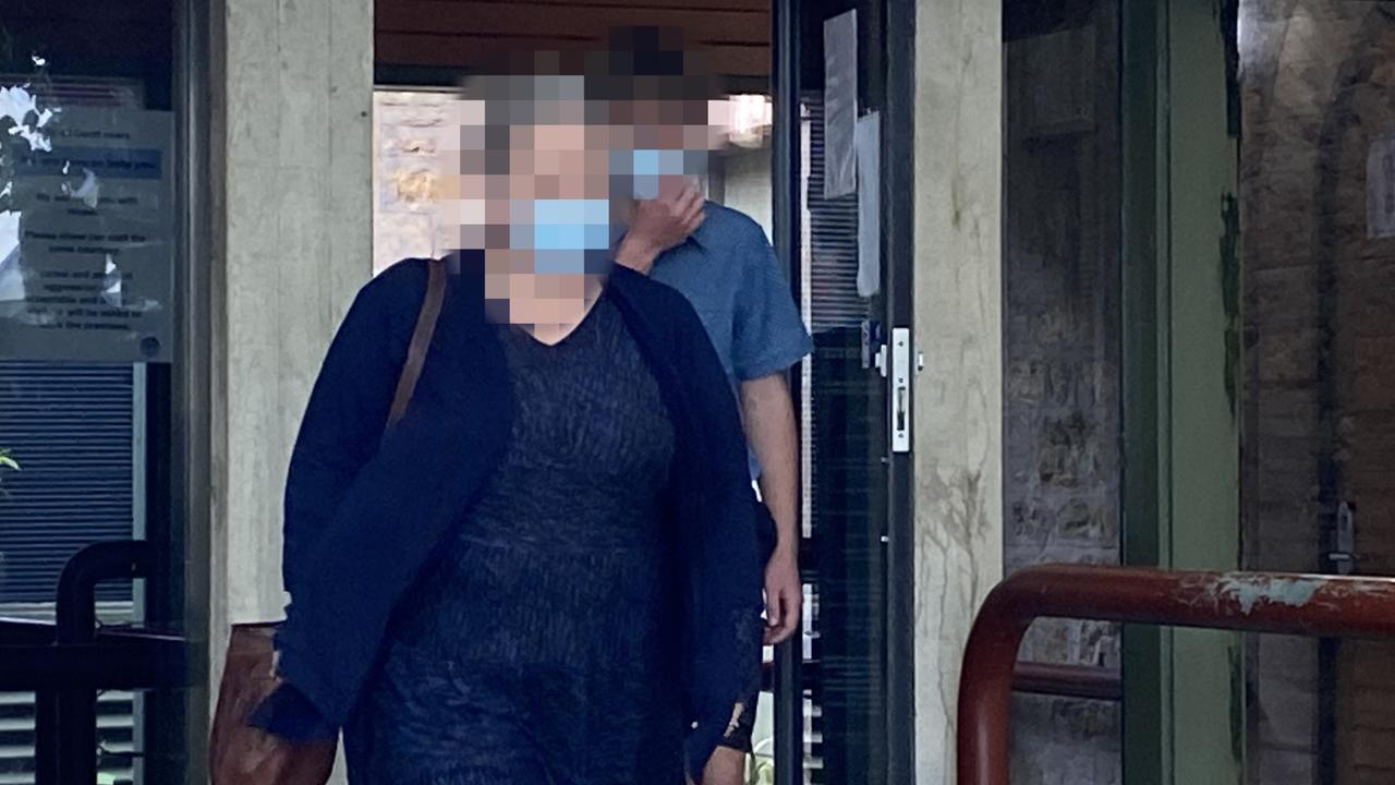 One of the teenagers charged with arson over the $25m Stirling Woolworths fire outside court. Picture: Jessica Dempster