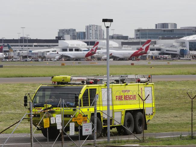 Flights at Sydney Airport have been delayed after staff were evacuated when a fire alarm went off. Picture: Liam Driver