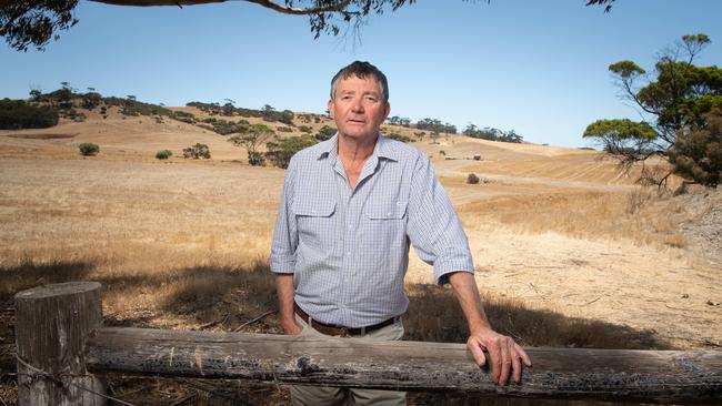 Kangaroo Island mayor Michael Pengilly on his property at Emu Bay. Picture: Brad Fleet